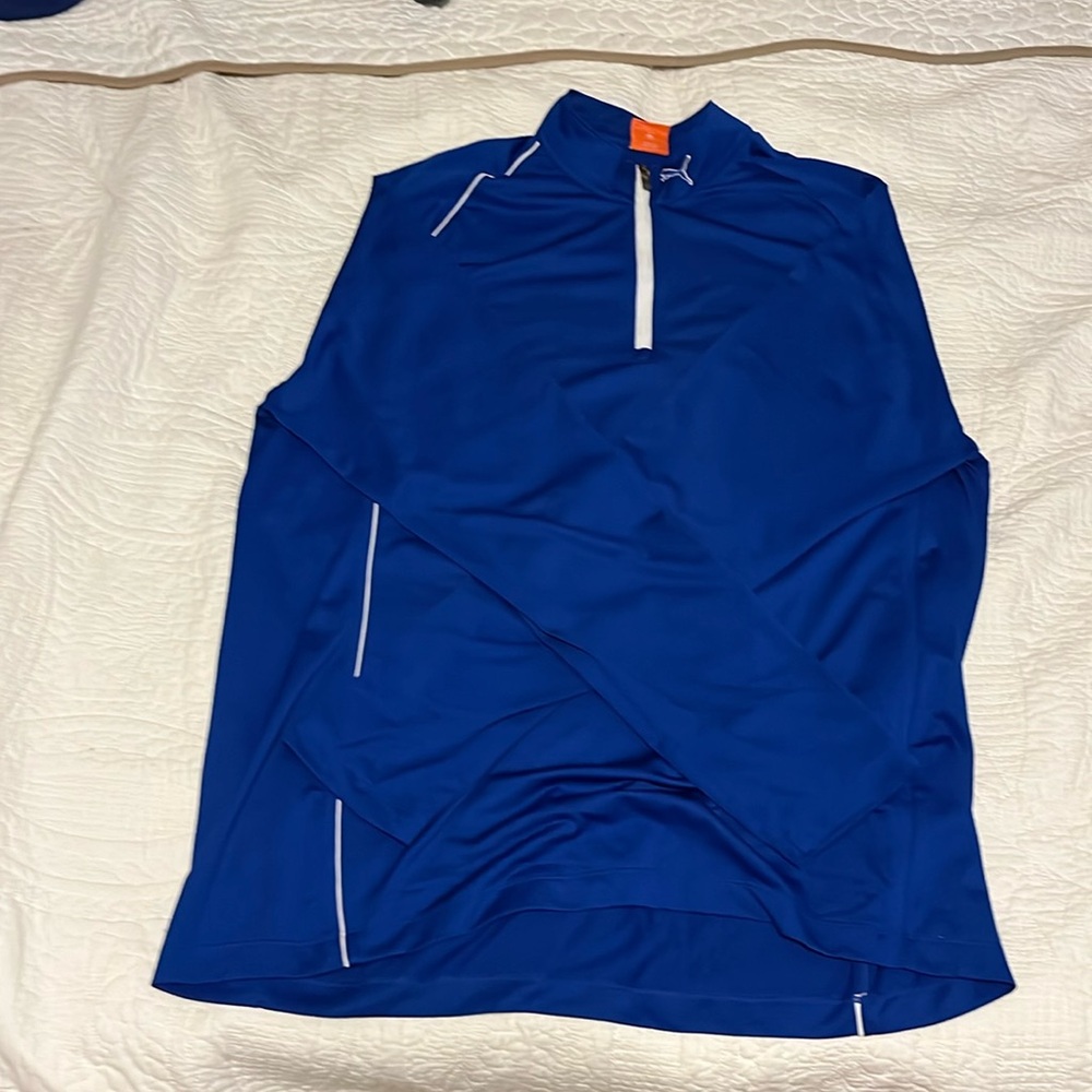 Puma men’s XL blue quarter zip athletic pull over